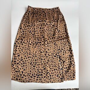 Nasty Gal Cheetah Print Skirt — One Slit — Size 4
